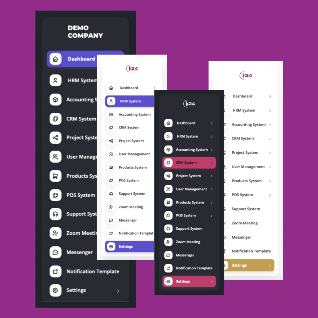 VCorp24 Software Menu